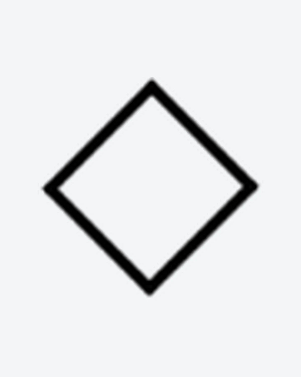 Geo Diamond semi-permanent tattoo design by INKY – Fine Line, Geometric illustration, 0.5 x 0.5 in (1x1 cm), available at inkytatt.com