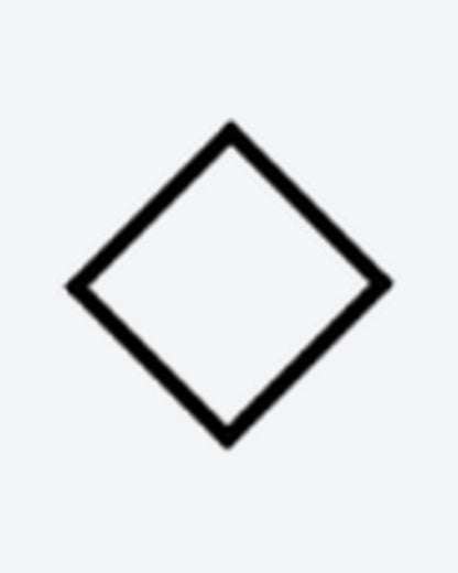 Geo Diamond semi-permanent tattoo design by INKY – Fine Line, Geometric illustration, 0.5 x 0.5 in (1x1 cm), available at inkytatt.com