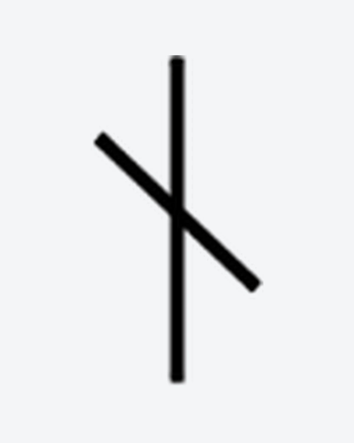 Rune Symbol semi-permanent tattoo design by INKY – Geometric illustration, 0.5 x 0.5 in (1x1 cm), available at inkytatt.com