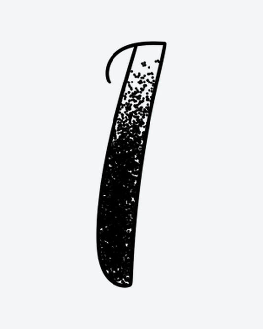 Script 1 semi-permanent tattoo design by INKY – Dotwork illustration, 0.5 x 0.5 in (1x1 cm), available at inkytatt.com
